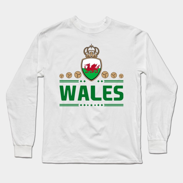 WALES FOOTBALL SPORT Long Sleeve T-Shirt by VISUALUV